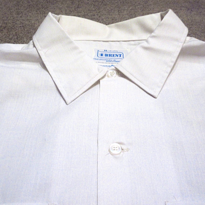 ビンテージ60's○DEADSTOCK BRENT半袖シャツ白size XL○250812m6