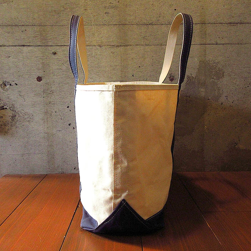 L.L.Beanキャンバストートバッグ紺×生成りsize XL○231027k5-bag-tt