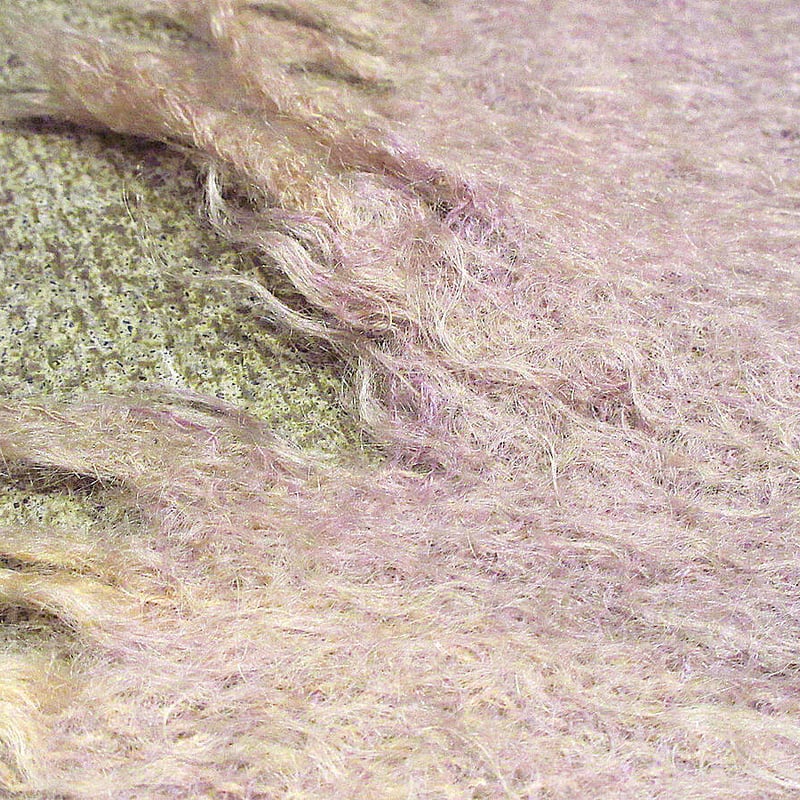 ビンテージ70's○チェックモヘアブランケットsize 約103cm×約92cm