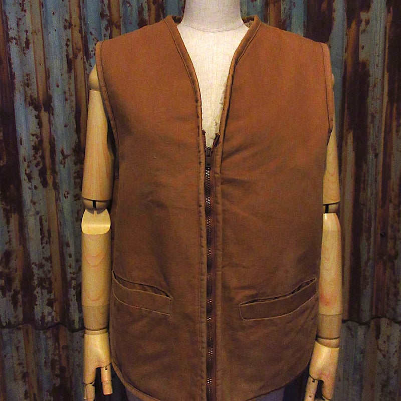 ビンテージ70's○Carharttダックボアベスト○260125j6-m-vs古着1970s