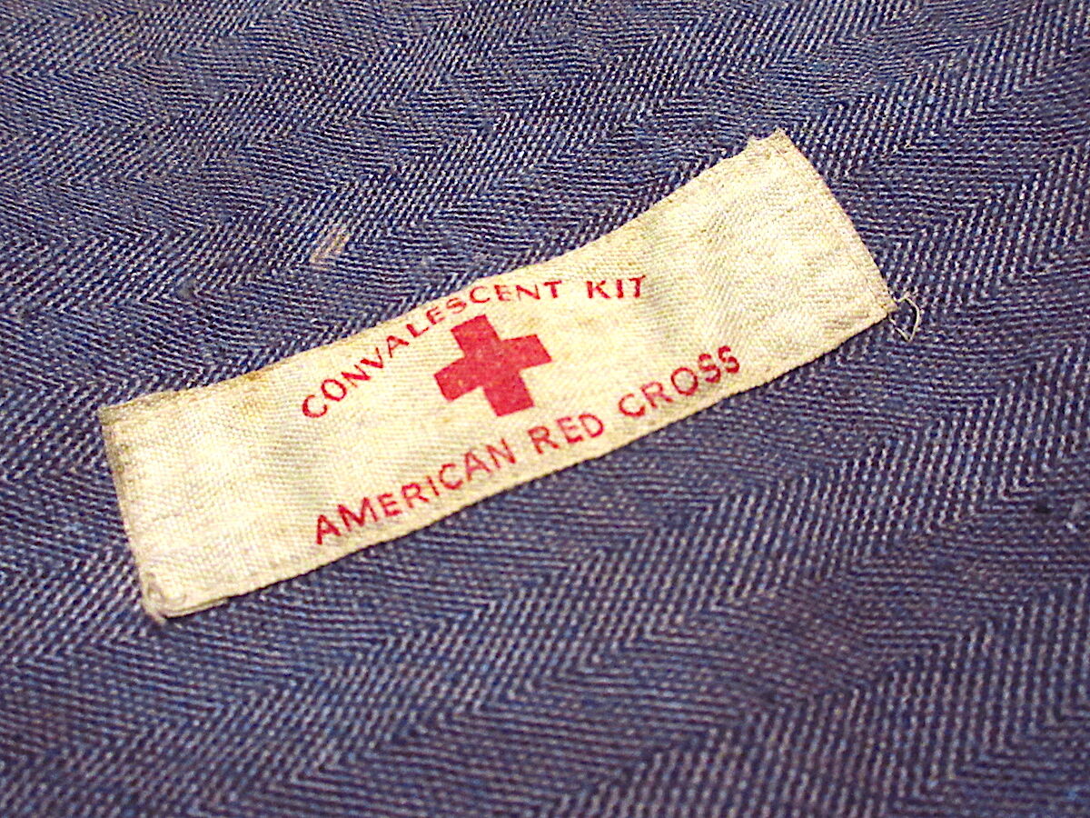 ビンテージ40's○AMERICAN RED CROSS巾着バッグ○230923m7-bag-