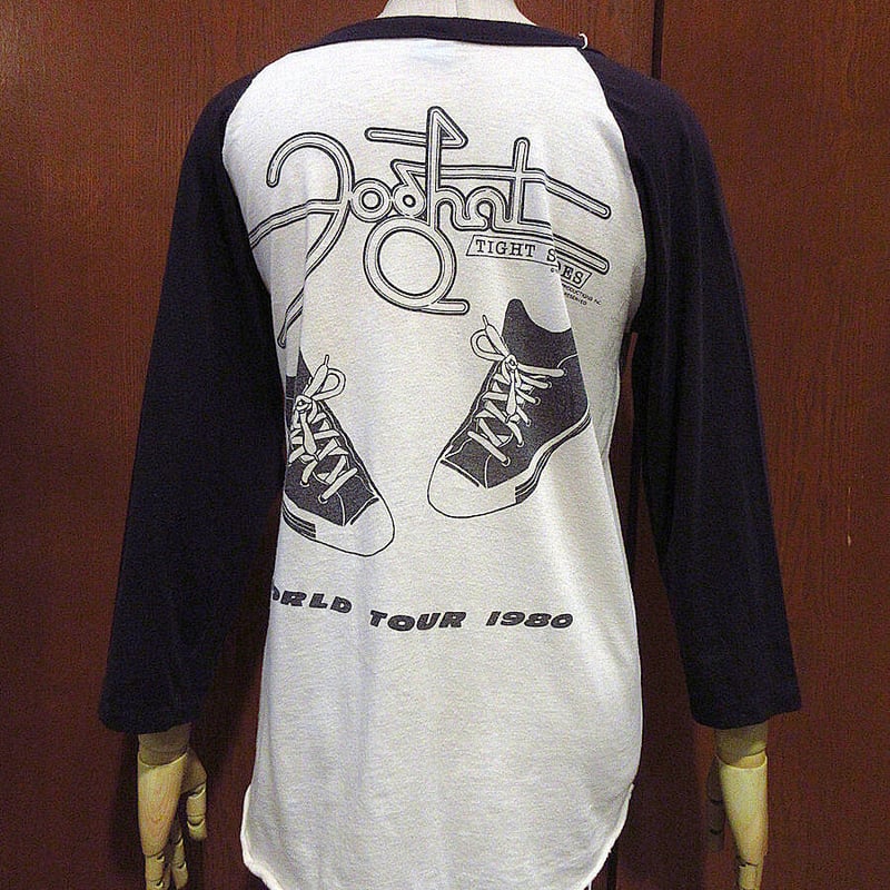 ビンテージ80's○Foghat 1980年ワールドツアーラグランTシャツsize L
