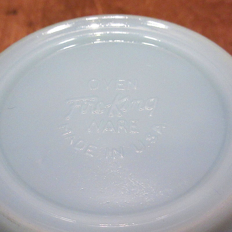 Fire King○ターコイズブルーチリボウル○220913i7-frk