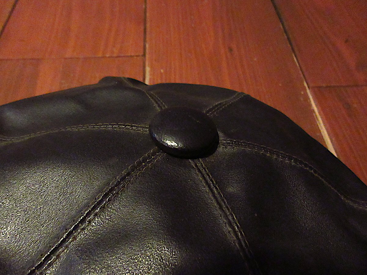 ビンテージ○レザーキャスケット黒○260207d5-m-cp-cas古着メンズ革