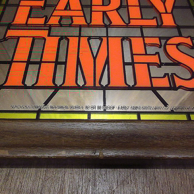 ビンテージ○EARLY TIMESパブミラー○210422f5-sign鏡壁掛けサイン雑貨