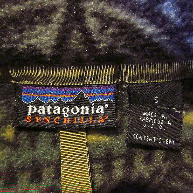 ビンテージ90's○Patagonia SYNCHILLA総柄フリーススナップT ビンテージ90's○Patagonia SYNCHILLA総柄フリーススナップT