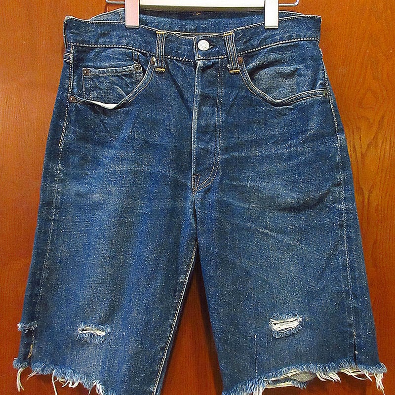 ビンテージ50's○Levi's 501XXカットオフデニムショーツ実寸