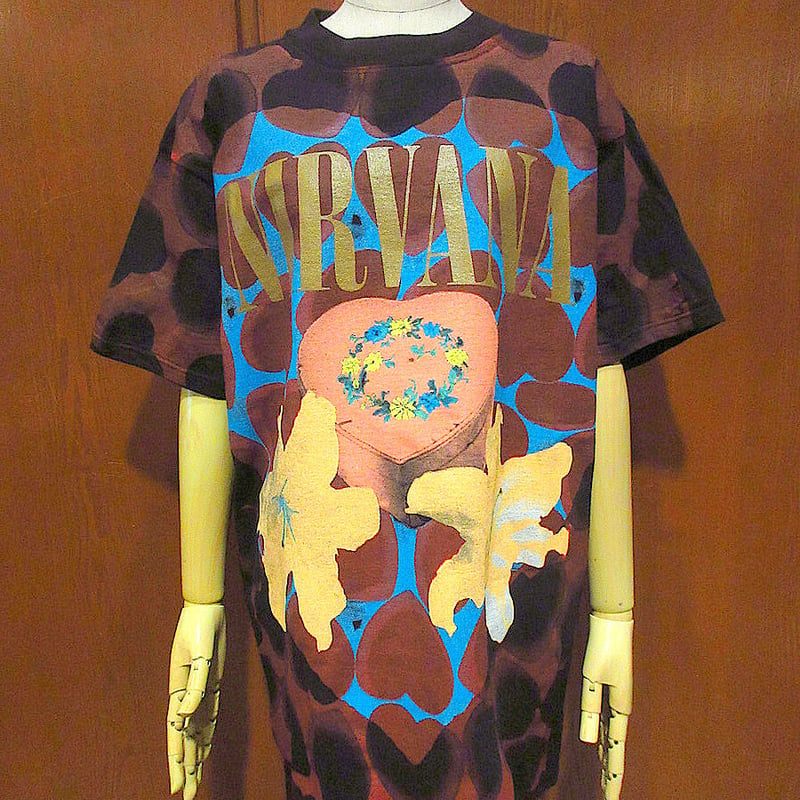 ビンテージ90's○ONE WASH NIRVANA Heart Shaped Boxコットン...