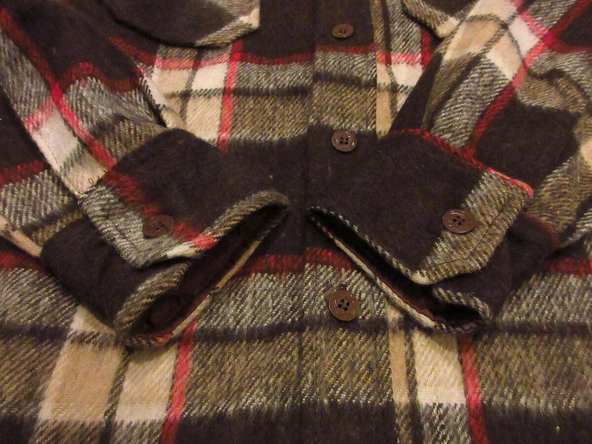 ビンテージ70's80's○DEADSTOCK BrewsterチェックウールCPOシャツジャ
