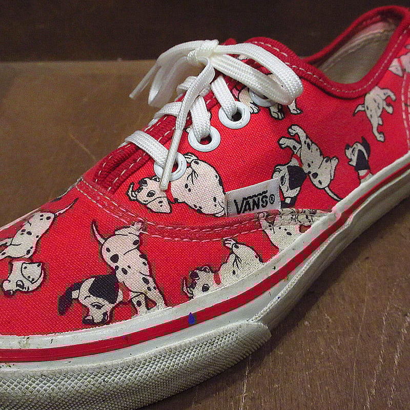 ビンテージ90's○VANS 101匹わんちゃん総柄オーセンティックsize