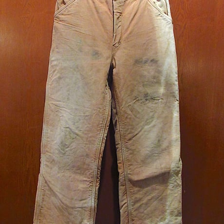 ビンテージ40's50s●Carharttハートタグ裏地ブランケット付きワークパンツ実寸W80cm●250212m1-m-pnt-wk-w31カーハート古着