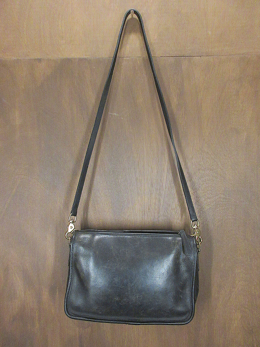 オールドコーチレザーショルダーバッグ黒○230914j4-bag-shd古着カバン