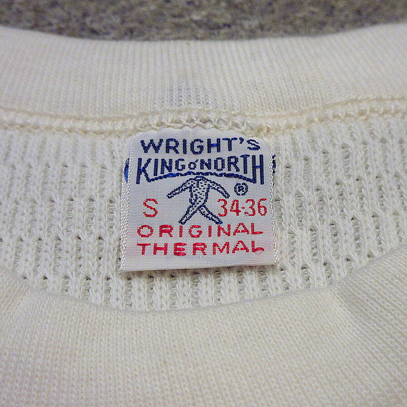 ビンテージ60's○DEADSTOCK WRIGHT'Sコットンサーマルsize S○2302