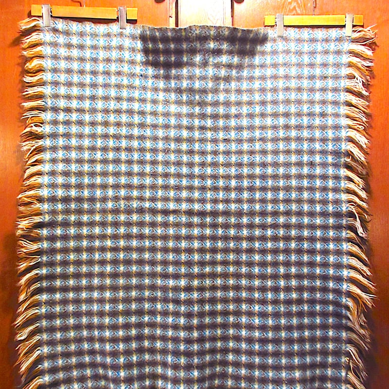PENDLETON チェック柄ブランケット ビンテージ70's○PENDLETONケース付きチェック柄ウールブランケット