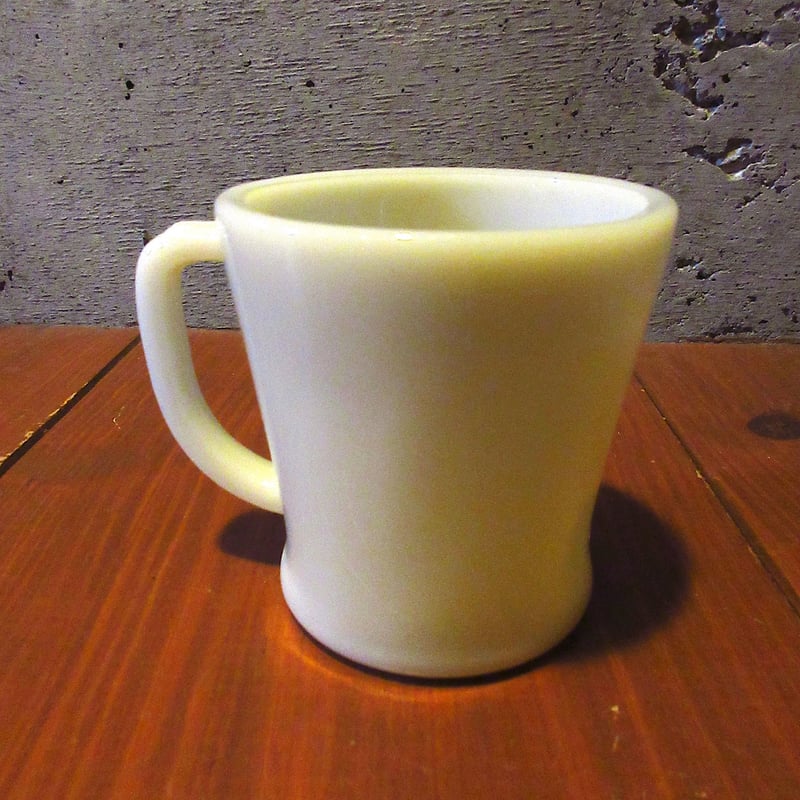 ビンテージ○Fire KingアイボリーDハンドルマグ○251223j8-frk