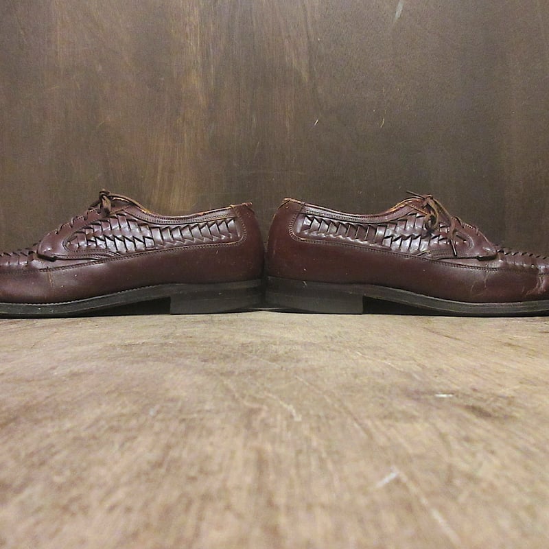 ビンテージ30's40's○KNAPPレザーメッシュシューズ茶size 6 1/2 E○260