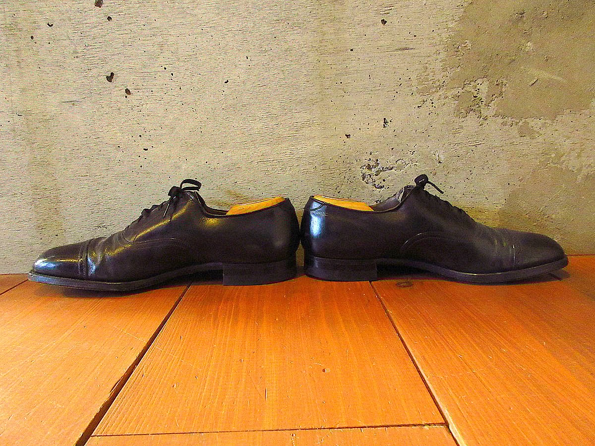 ビンテージ40's50's○BOSTONIANストレートチップシューズ黒size