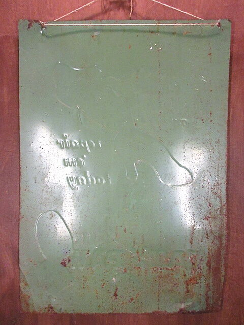 ビンテージ40's○CAT'S PAWアドバタイジングメタルサイン○201210n1