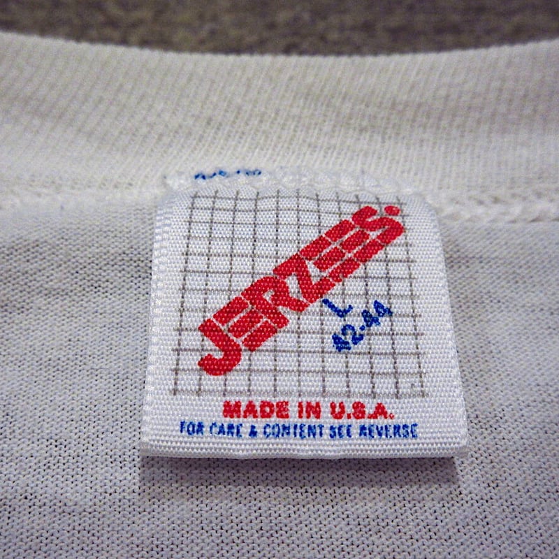 ビンテージ80's○Mr.Pringle'sボートプリントTシャツ白size L(42-44)