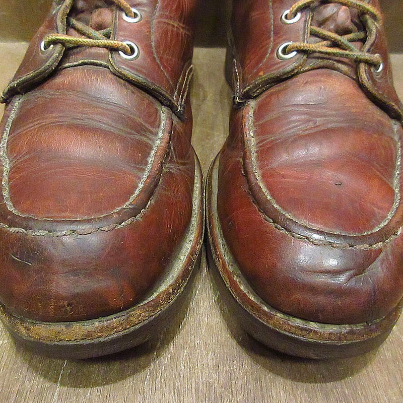 ビンテージ70's80's○RED WINGプリント羽根タグワークブーツ