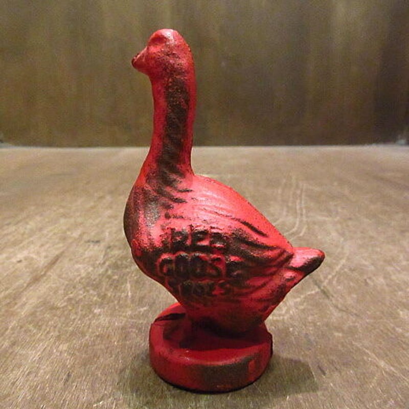 ビンテージ○RED GOOSE SHOESキャストアイアンコインバンク○201208n6
