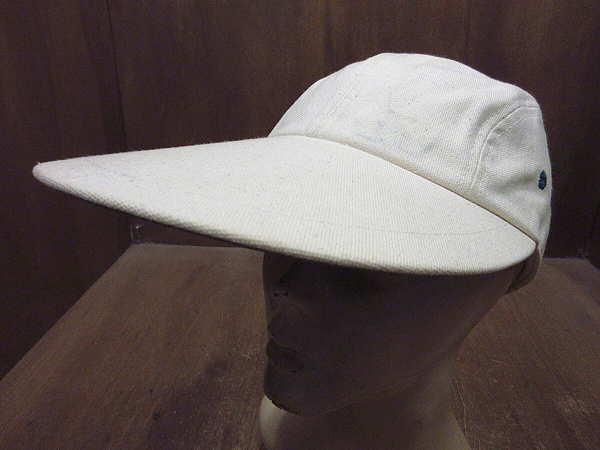 ビンテージ90's○Columbiaキャンバスロングビルキャップ生成り