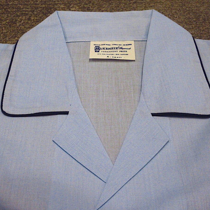 ビンテージ70's○DEADSTOCK McKENZIEパジャマセット水色size A○230