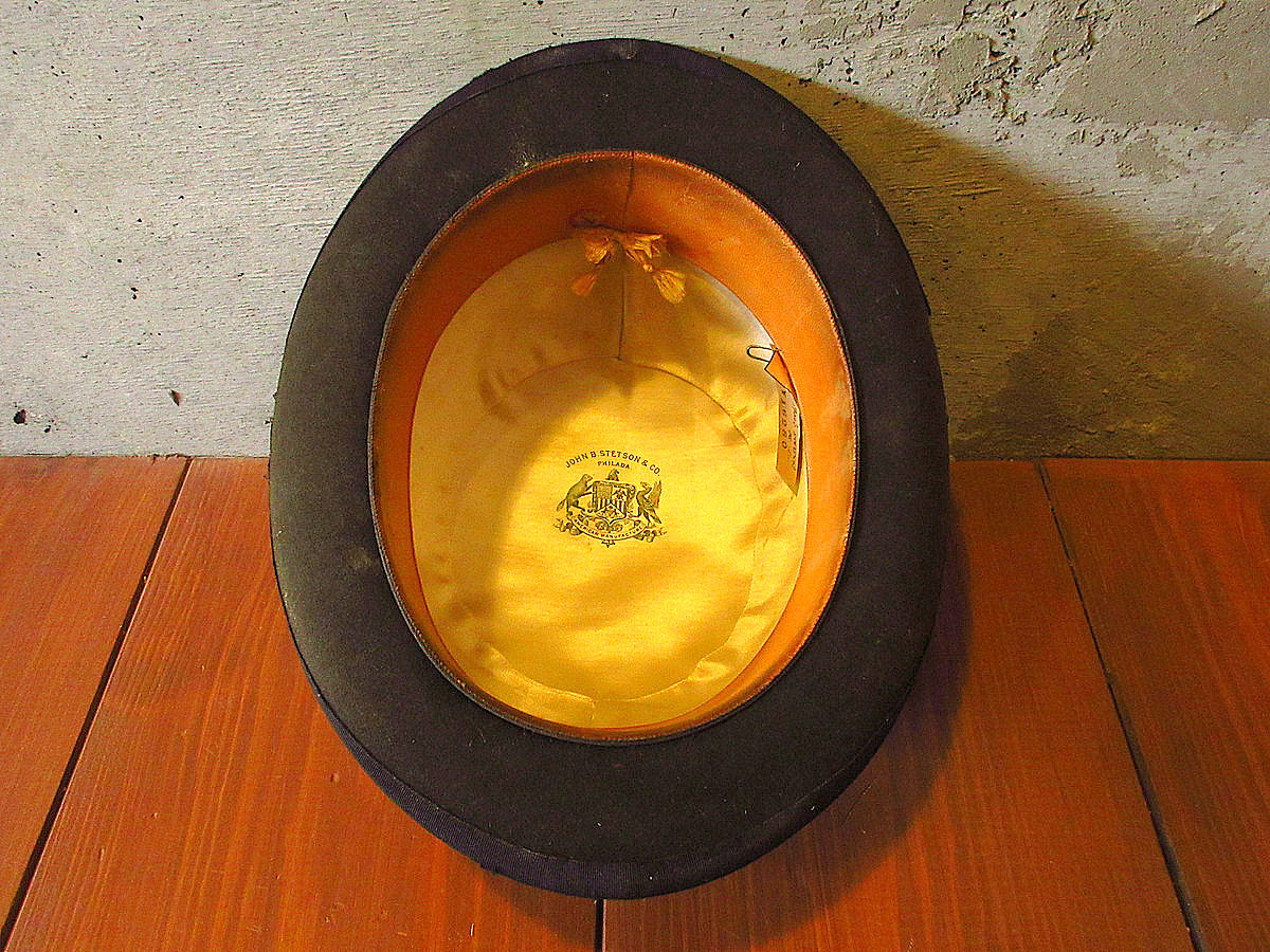 59cm Stetson 20sヴィンテージ ボーラーハット Lサイズ ビンテージ-20's○STETSONボーラーハットsize 7○231031k4-m-ht-f