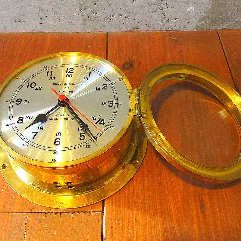 ビンテージ○BALL CLOCK CO.ブラスシップスクロック○240109k7 ビンテージ○BALL CLOCK CO.ブラスシップスクロック○240109k7