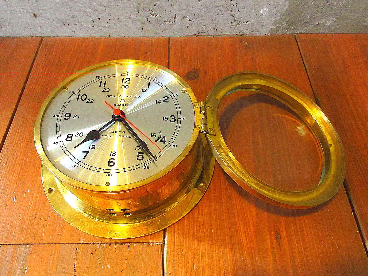 ビンテージ○BALL CLOCK CO.ブラスシップスクロック○240109k7 ビンテージ○BALL CLOCK CO.ブラスシップスクロック○240109k7