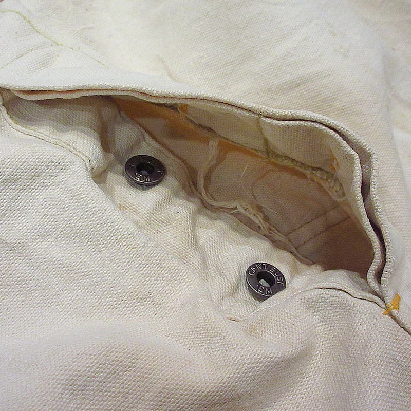 ビンテージ40's○CAN'T BUST'EMエプロン付きダブルニー生成り