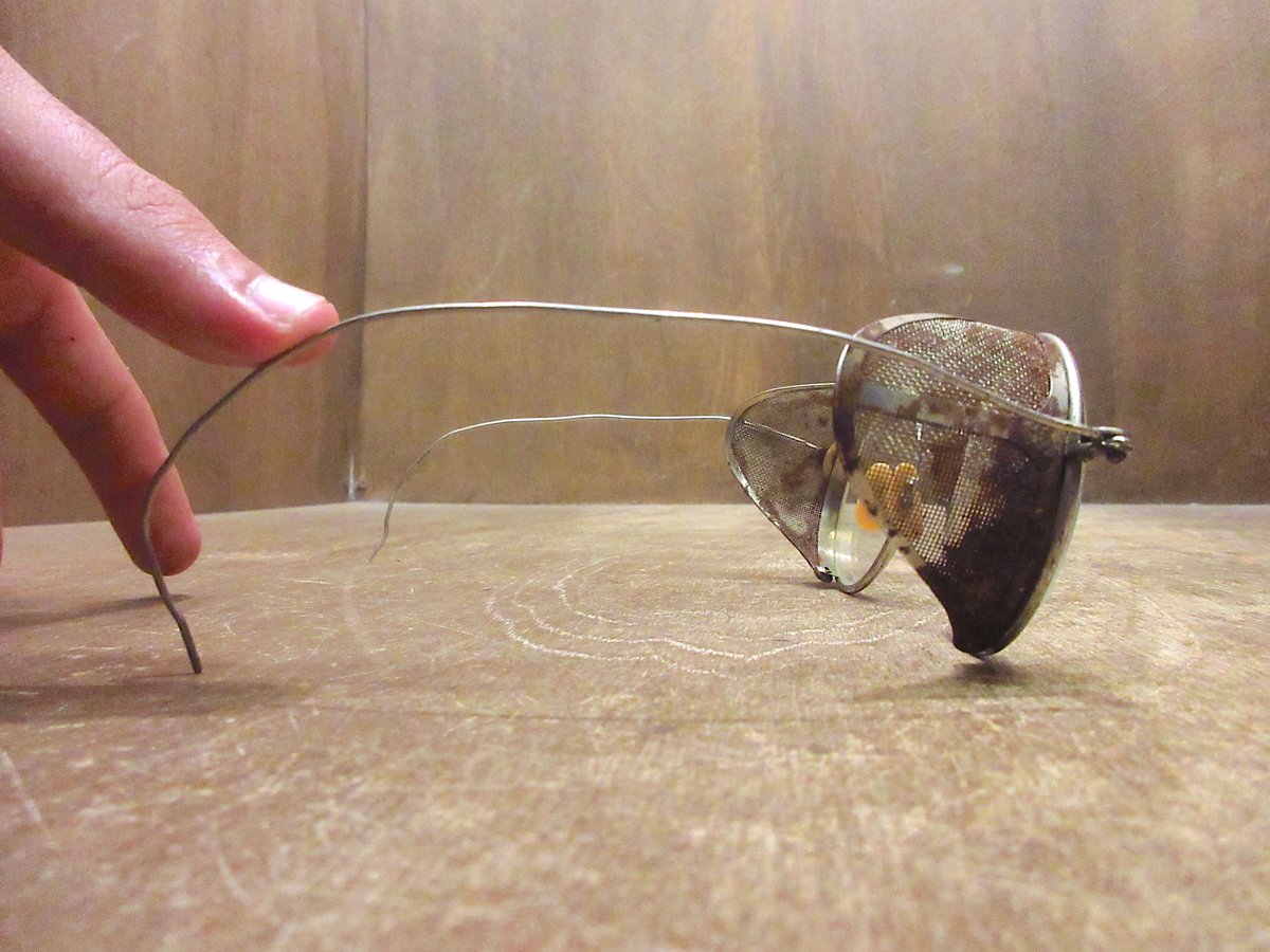 ビンテージ40's50's○WILLSONサイドガード付きラウンドセーフティ眼鏡 ビンテージ40's50's○WILLSONサイドガード付きラウンドセーフティ眼鏡