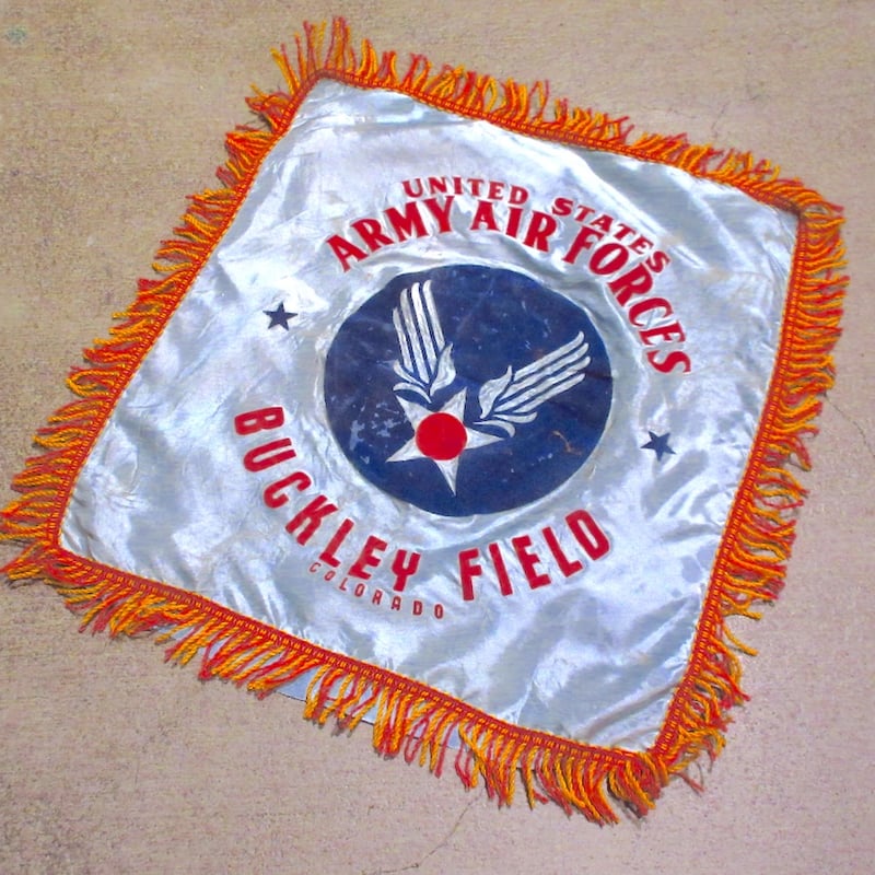 ビンテージ40's50's○USAFスーベニアピローケース○260123m3-otclctミリ