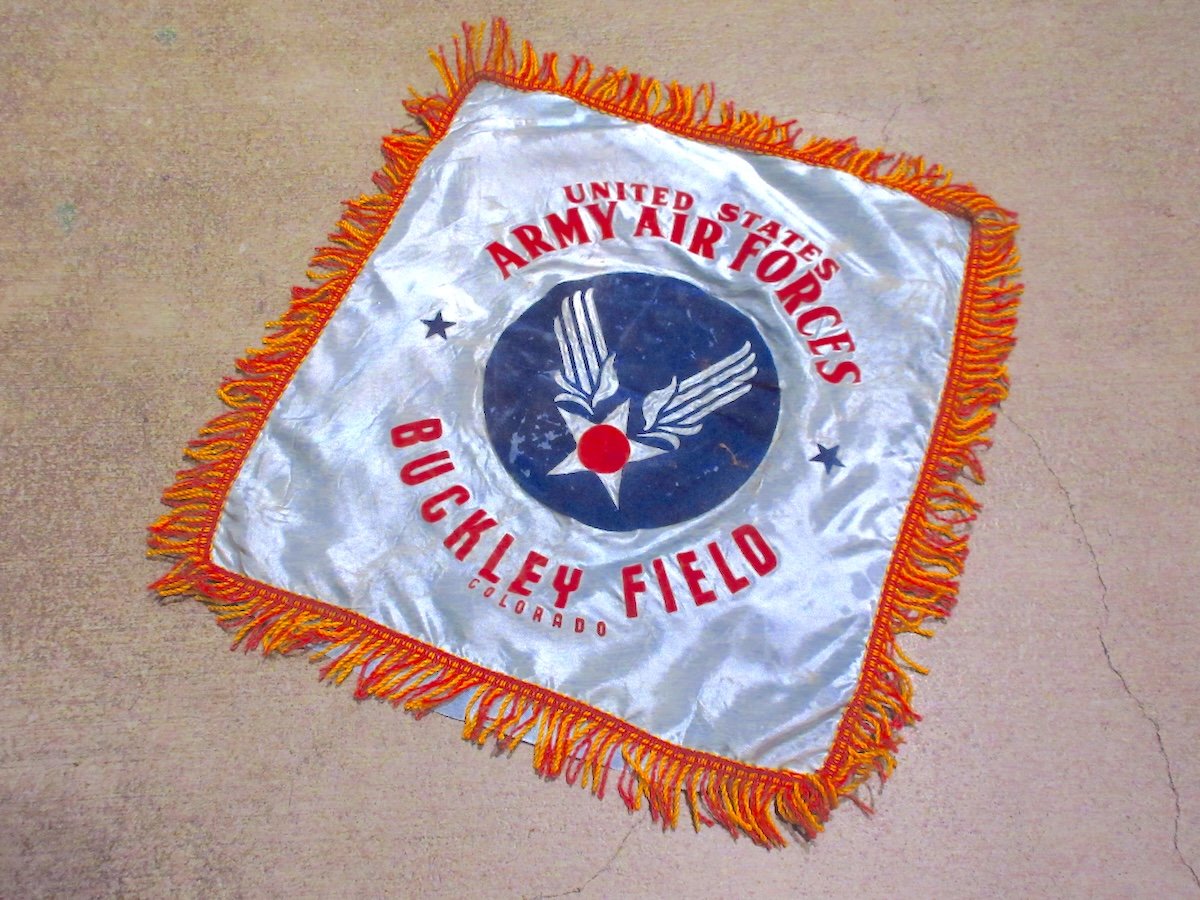 ビンテージ40's50's○USAFスーベニアピローケース○260123m3-otclctミリ