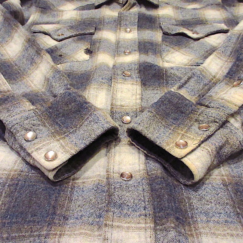 ビンテージ70's○PENDLETON白タグチェックウールウエスタン