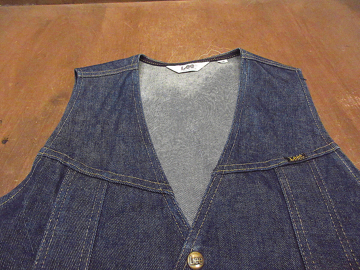 Lee アメリカ製 デニム ベスト M ビンテージ 古着 ビンテージ70's○MADE IN U.S.A. Leeデニムベストsize M○220608