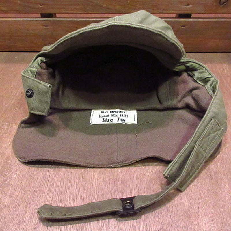 ビンテージ40's○U.S.NAVY N-1 NXsxデッキキャップ7 1/2○200803n
