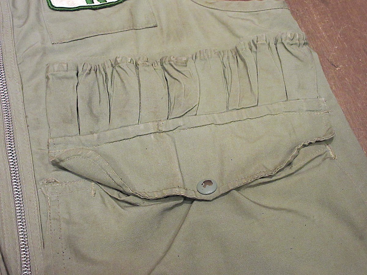 ビンテージ70's○ワッペン付きハンティングベストsize M