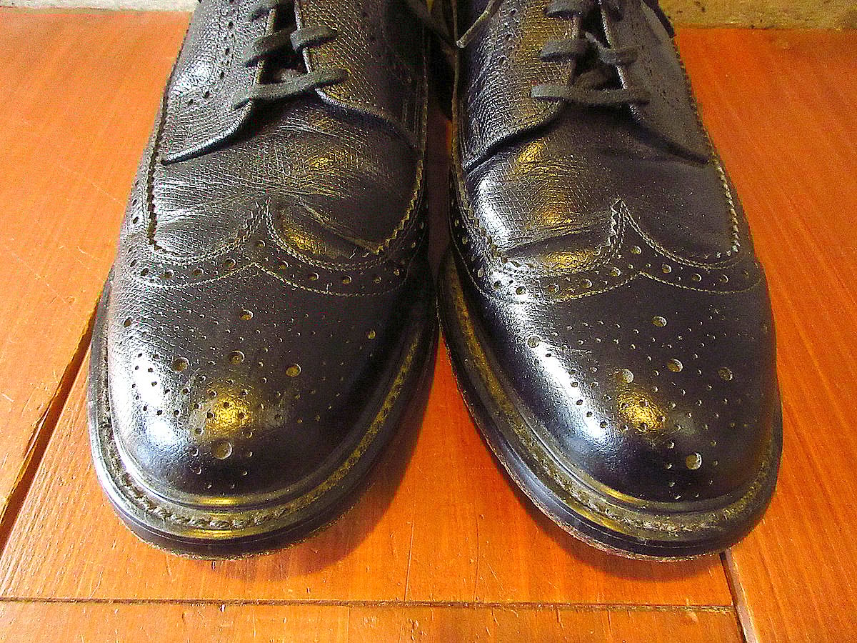 【ビンテージ】1980’s-1990’sChurch’sウイングチップシューズ黒 ビンテージ80's○Searsウイングチップシューズ黒size 10 1/2 EE