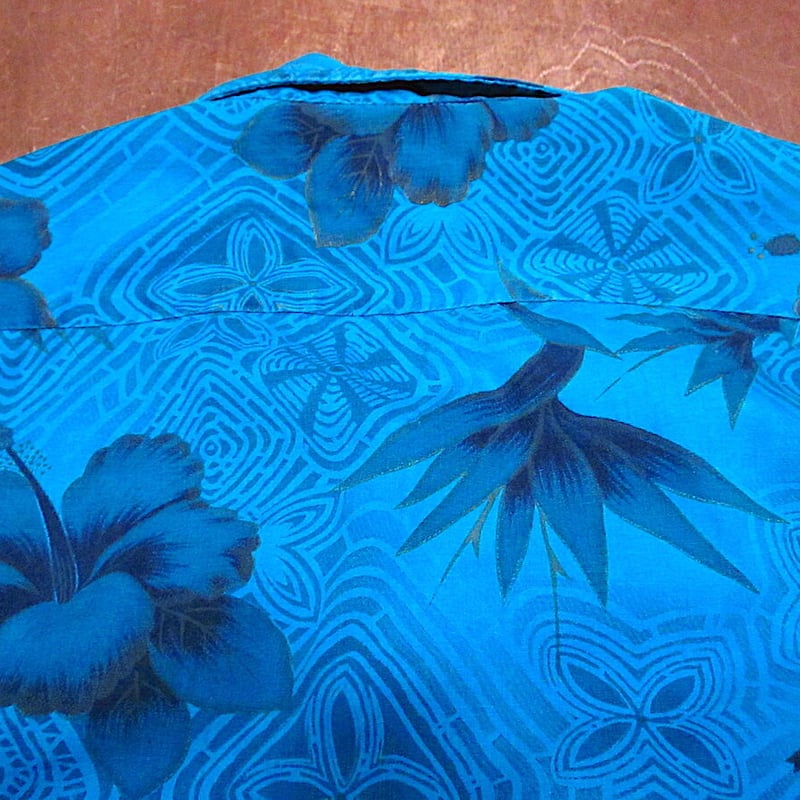 Hawaii Blues　ハワイブルース　ビンテージ　アロハシャツ　花柄　半袖 ビンテージ70's○Duke of Hollywood花柄ハワイアンシャツsize L