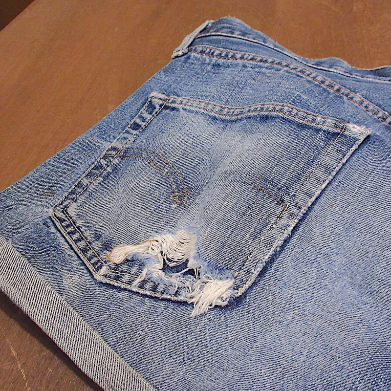 ビンテージ60's○Levi's 501 BIG Eデニムカットオフショーツ実寸W73cm