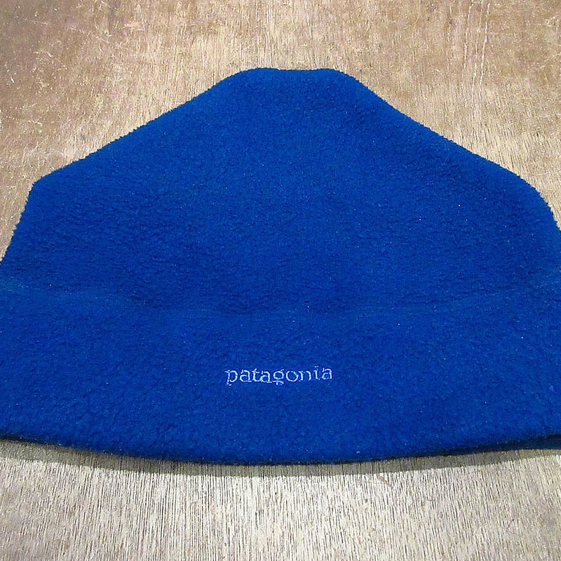 ビンテージ90's○Patagoniaフリースキャップ青size L○240107i2-m-c