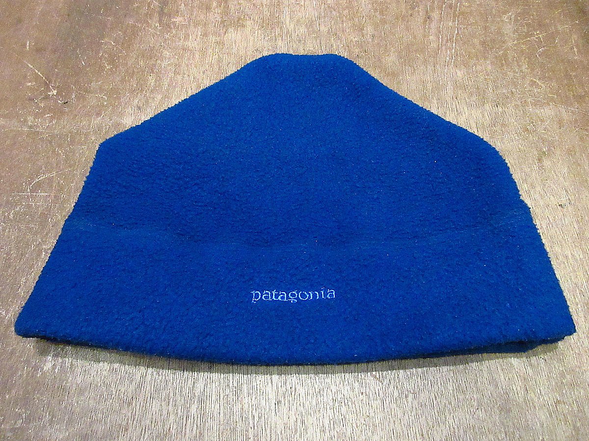 ビンテージ90's○Patagoniaフリースキャップ青size L○240107i2-m-c