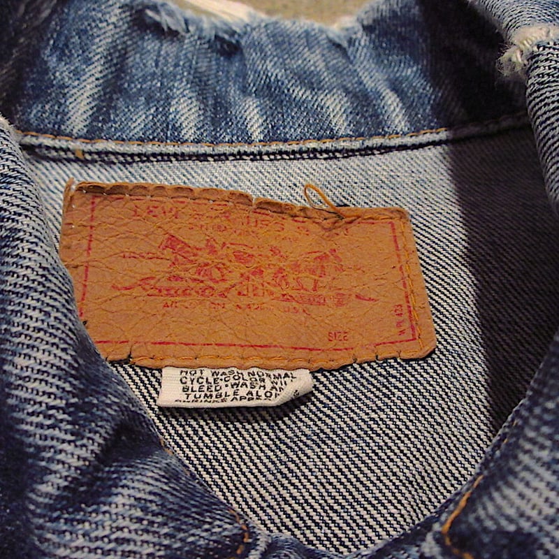 levis 70505 BIGE カットオフ ビンテージ70's○Levi's 70505デニムカットオフベストBIG E