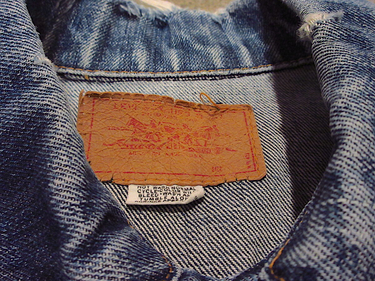 ビンテージ70's○Levi's 70505デニムカットオフベストBIG E