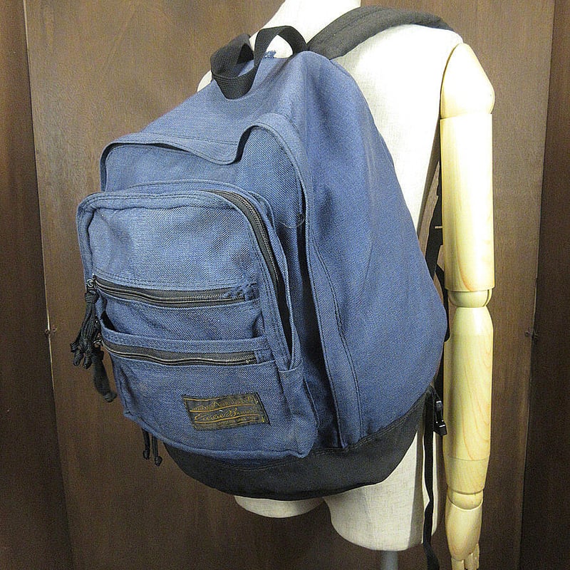 ビンテージ80's90's○Eddie Bauerナイロンバックパック紺○230912j7-b
