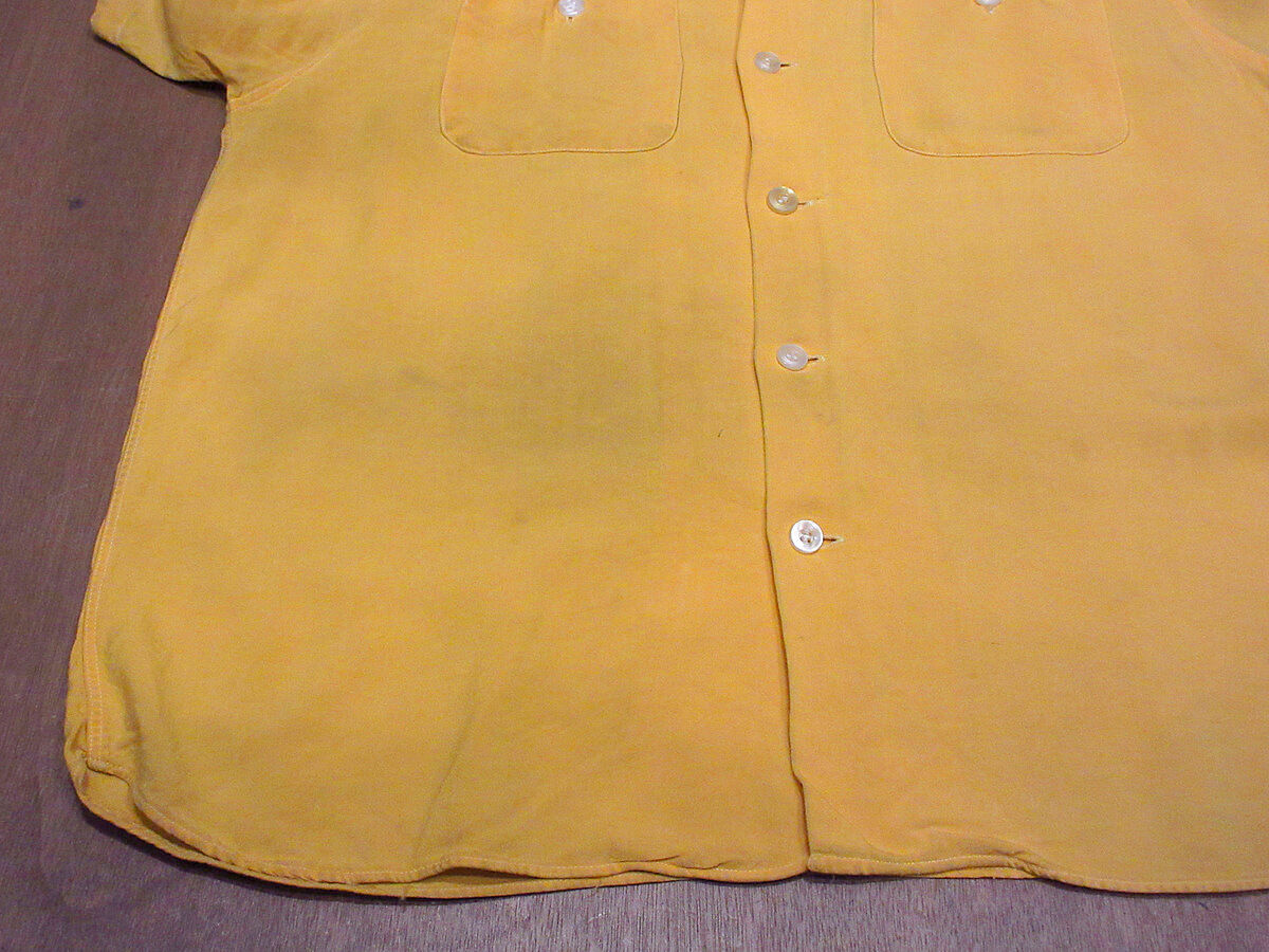 ビンテージ50's○SHORTY Bowlaway チェーンステッチボーリングシャツ