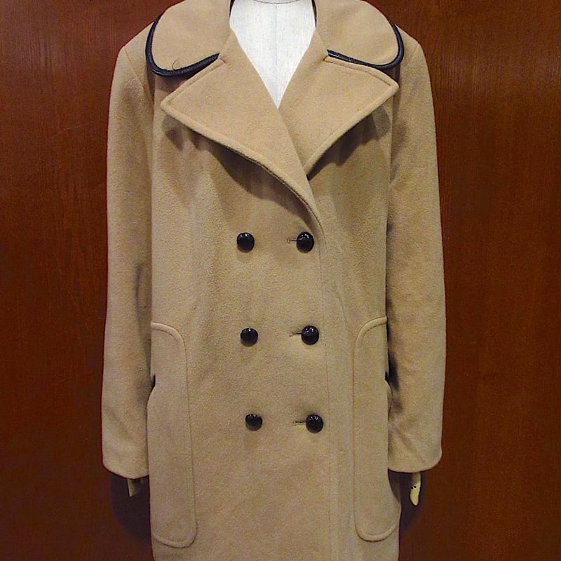 ビンテージ70's○Penguinレディースウールピーコートベージュ ビンテージ70's○Penguinレディースウールピーコートベージュ