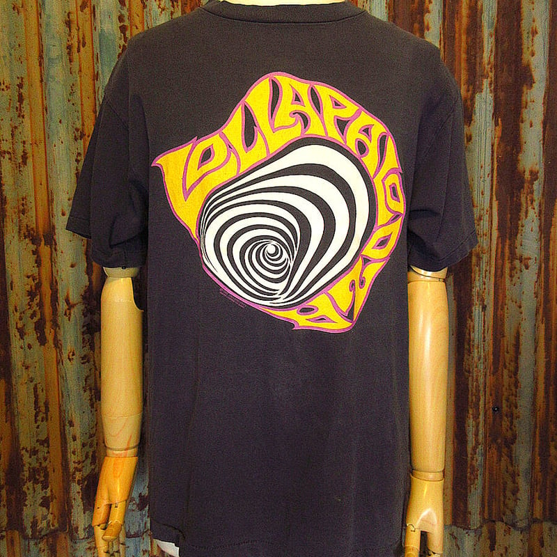 ビンテージ90's○LOLLAPALOOZAフェスティバル1992年Tシャツ黒size L○2...