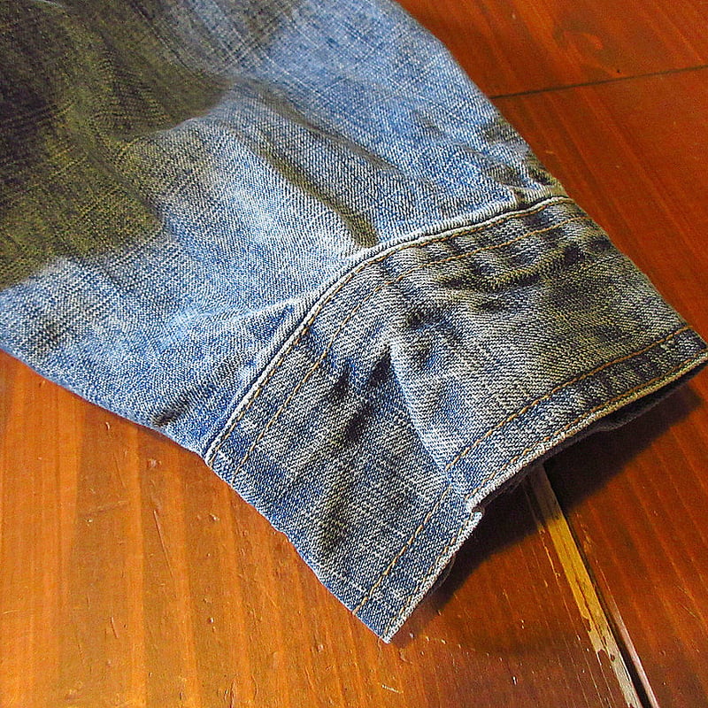 90s L.A. BLUES（XL）デニムジャケット＊フーディー＊フルジップ ビンテージ90's○L.A. BLUESレディースフード付きデニムジャケットsize